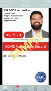Sample XYZ Vaccination Credential